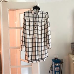 Shirt Dress | Black and White Plaid